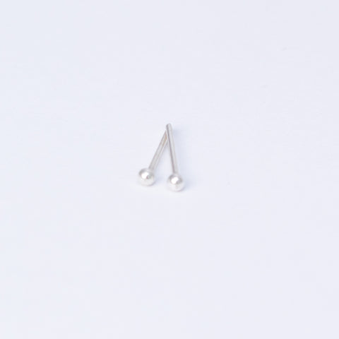Pendientes Bola de Plata925 2mm