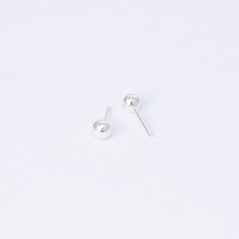 Pendientes Bola de Plata925 4mm