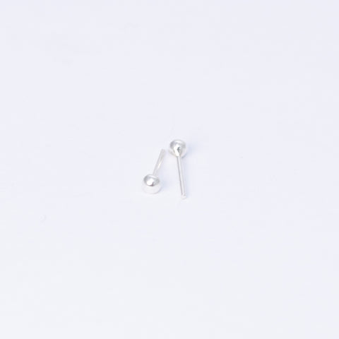 Pendientes Bola de Plata925 3mm